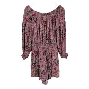 Free People | Free and Pretty Mauve Floral Print Romper